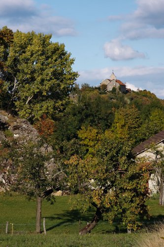 La Maladière : Le Château d'Allinges en quittant 