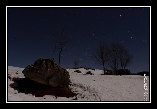 Dans la neige au clair de la Lune