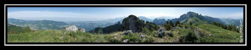 Panorama sur la Grande Pointe des Journées, le Mont Billiat et le bassin lémanique