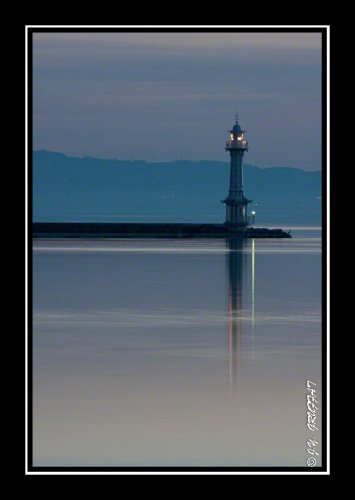 Genève et le lac Léman à l'aube